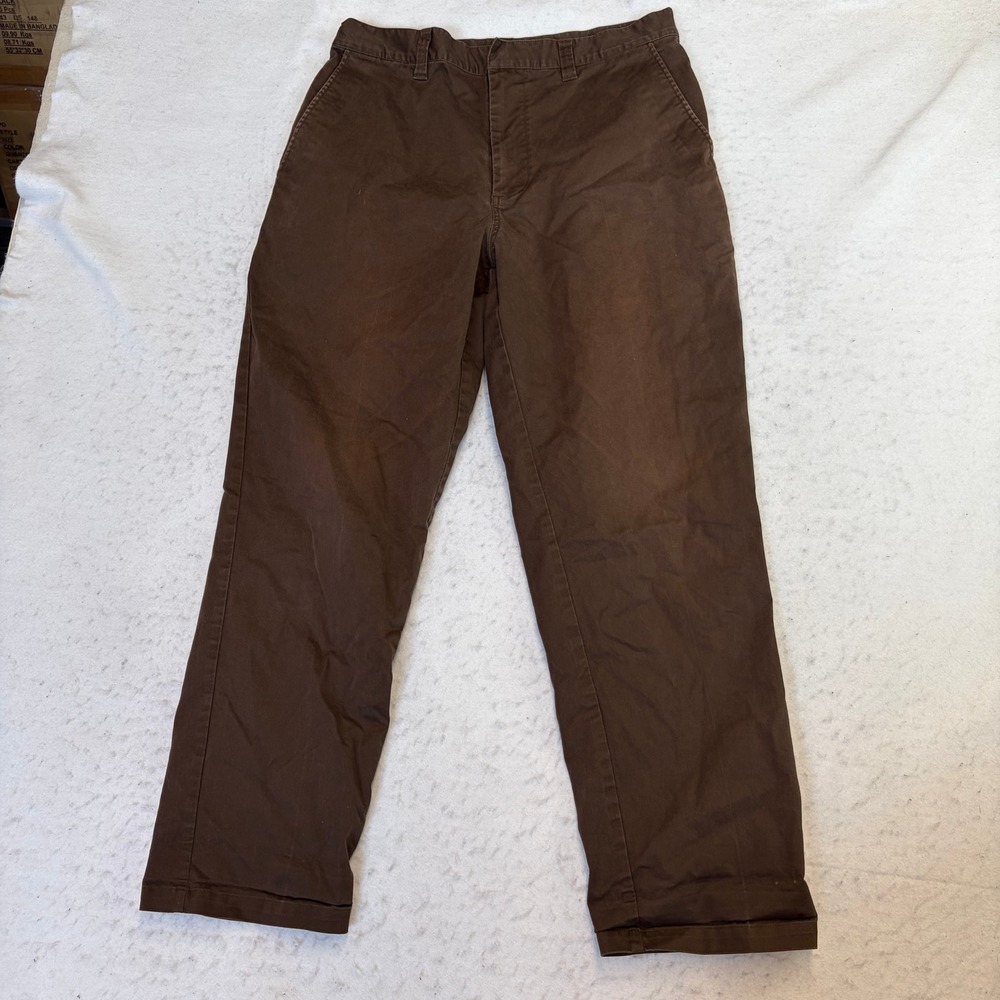 Abercrombie & Fitch Chino Pants Mens 32x32 Brown Relaxed Fit Casual Cotton